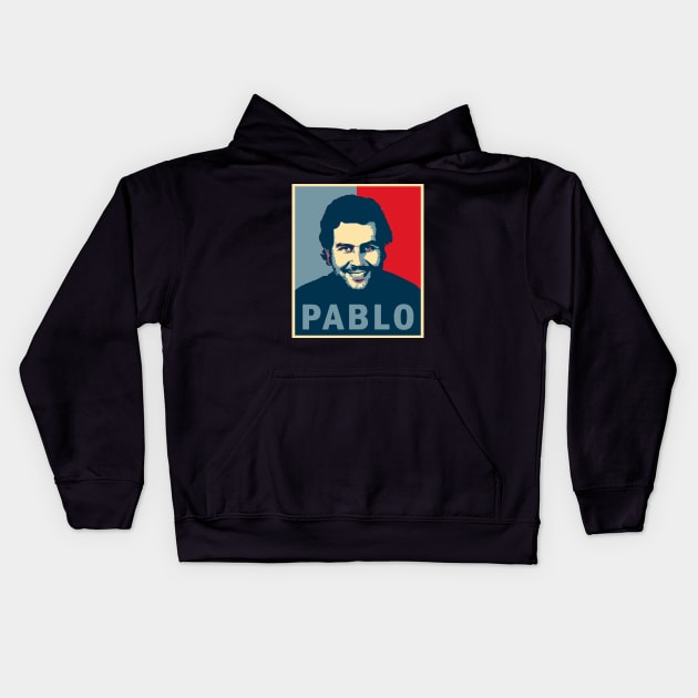 Pablo Escobar Kids Hoodie by valentinahramov